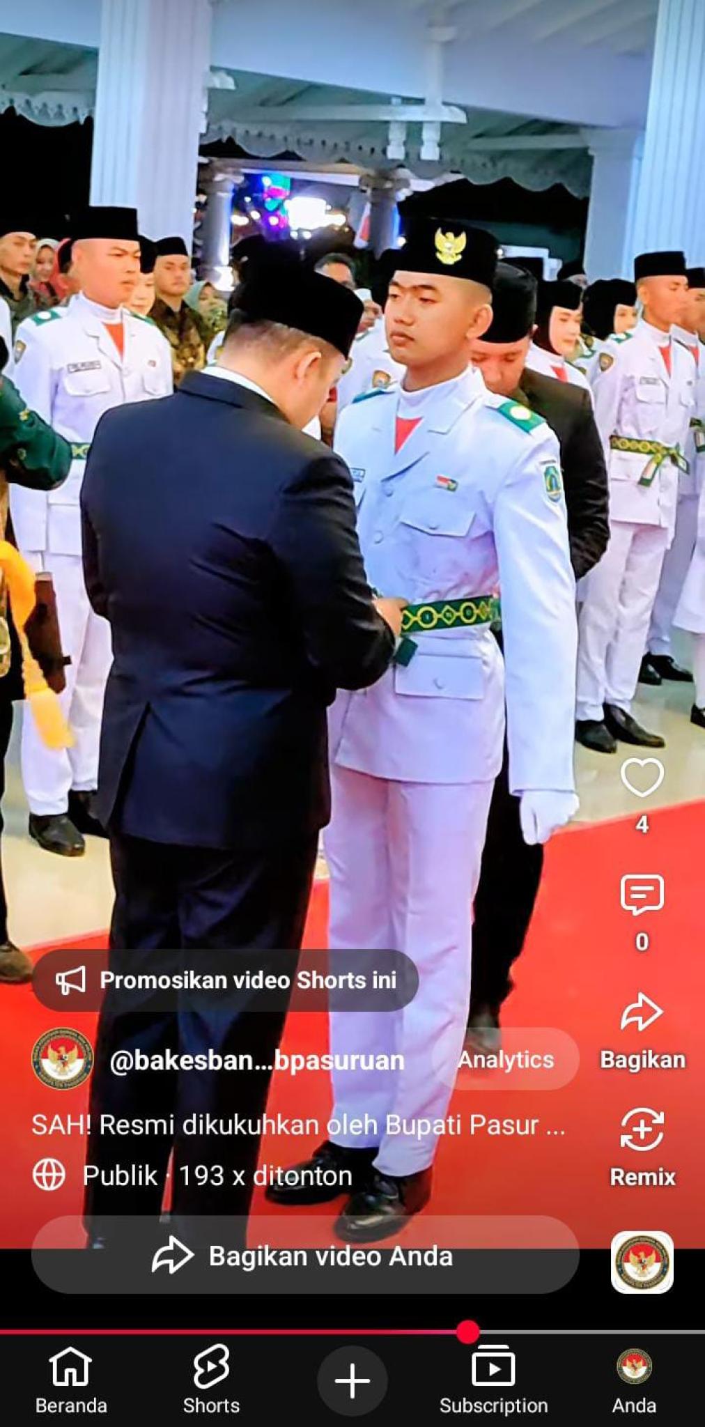 Upacara Pengukuhan Paskibraka